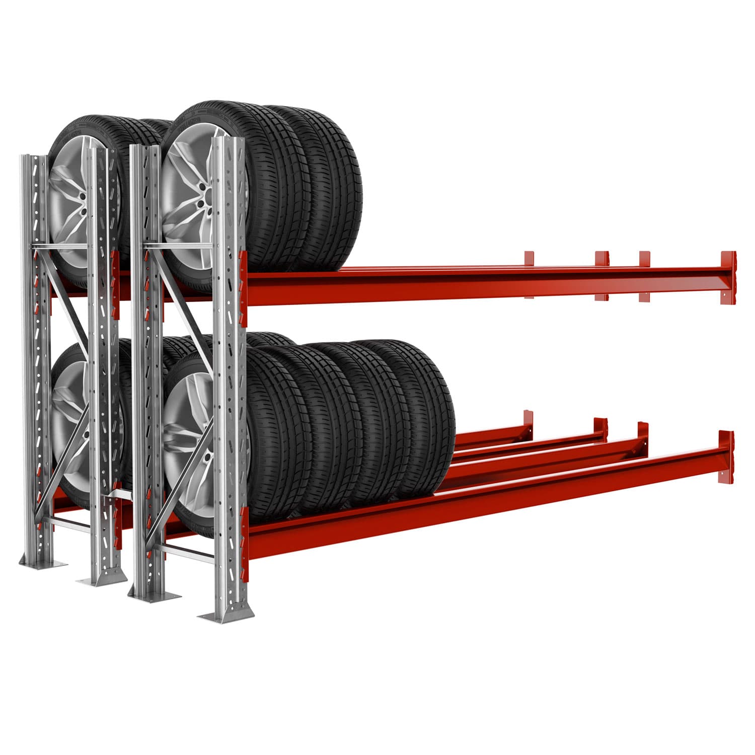 Vertical tyre storage extension sections hover