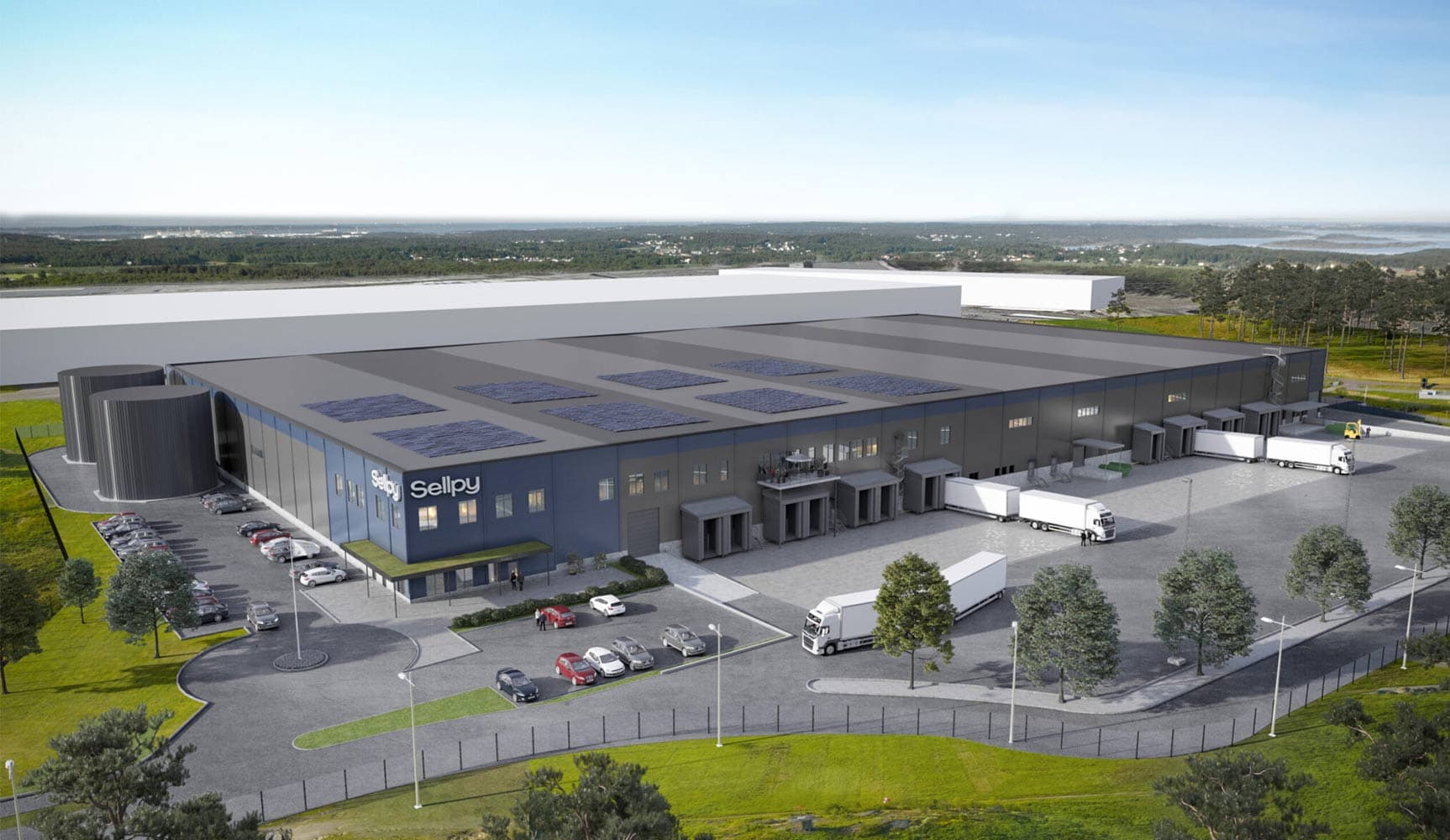 45,000 metres of beams were used to produce Sellpy’s picking shelves