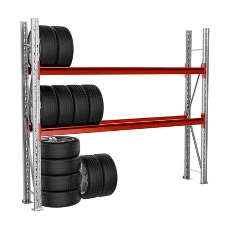 Vertical tyre storage starter sections